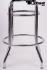 4x Barstool White, padded, chorme "Maik"
