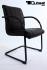 4x Freischwinger Kunstleder braun gepolstert, schwarz B-WARE -"Chicago"