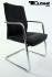 4x Freischwinger Kunstleder schwarz gepolstert, chrome - "Seattle"