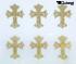 6x Strassmotiv Strass Kreuz Hotfix 5x7 cm B�gelbild Applikation Strassnieten f�r Kleidung