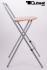 6x Barhocker klappbar Silber Holz schlichtes Design praktisch und platzsparend "Max"