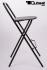 6x Folding Chair, Black, Simple Design "Max "