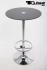 Bistro Table Black Round Tempered Glass Board 102 cm Footrest-