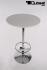 Bistro Table White Round Wooden Board Footrest- 