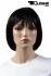 Black, straight mediumlong wig