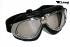 Motorradbrille Fliegerbrille Oldtimer Biker ECHT LEDER mit verspiegelten Gläsern
