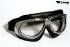 Motorradbrille Fliegerbrille Oldtimer Chopper Biker schwarz mit klaren Gl�sern