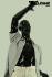 Abstract male mannequin, black shining