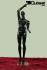 Abstract male mannequin, black shining