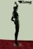 Abstract male mannequin, black shining