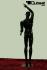 Abstract male mannequin, black shining