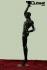Abstract male mannequin, black shining