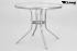 Aluminium Table Round, with Glass Plate, Flattened Legs-"Halle"