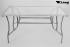 Aluminiumtisch rechteckig mit Glasplatte-"Halle" B-Ware, 72 cm