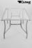Aluminiumtisch rechteckig mit Glasplatte-"Halle" B-Ware, 72 cm