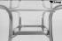 Aluminiumtisch rechteckig mit Glasplatte-"Halle" B-Ware, 72 cm