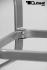 Aluminiumtisch rechteckig mit Glasplatte-"Halle" B-Ware, 72 cm