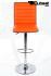 Barhocker orange hhenverstellbar mit gepolsterter und abgesteppter Rckenlehne - "Falko"