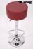 Barhocker weinrot h�henverstellbar runder Sitz klassisch gepolstert - "Tan MAX"