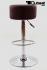 Barstool brown height adjustable round seat classical comfortably padded - "Tan"