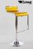 Barstool gold height adjustable by gas lift action - "Vanessa"