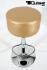 Barstool gold height adjustable round seat classical comfortably padded - "Tan"