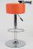 Barstool orange height adjustable round seat classical comfortably padded - "Tan"