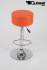 Barstool orange height adjustable round seat classical comfortably padded - "Tan"