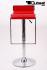 Barstool  red height adjustable by gas lift action &#8211; "Vanessa"