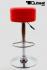 Barstool red height adjustable round seat classical comfortably padded - "Tan"