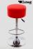 Barstool red height adjustable round seat classical comfortably padded - "Tan"