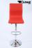 Barstool red height adjustable with backrest swivel seat top - "Steffen"