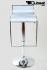 Barstool silver height adjustable by gas lift action &#8211; "Vanessa"
