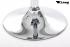 Barstool silver height adjustable by gas lift action &#8211; "Vanessa"