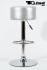 Barstool silver height adjustable round seat classical comfortably padded - "Tan"