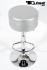 Barstool silver height adjustable round seat classical comfortably padded - "Tan"