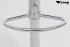 Barstool silver height adjustable round seat classical comfortably padded - "Tan"