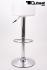 Barstool white height adjustable round seat classical comfortably padded - "Tan MAX"
