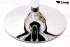 Barstool white height adjustable with backrest 360 swivel seat top - "Tobias"