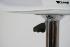 Barstool white height adjustable with padded and stitched backrest - "Ron"