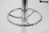 Barstool white height adjustable with padded and stitched backrest - "Ron"