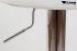 Barstool white REAL LEATHER height adjustable round seat classical comfortably padded - "Tan"
