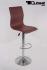 Barstool winered height adjustable with backrest swivel seat top - "Steffen"