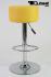 Barstool yellow height adjustable round seat classical comfortably padded - "Tan"