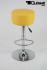 Barstool yellow height adjustable round seat classical comfortably padded - "Tan"