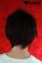 Beautiful, reddish-brown wig with fashionable section