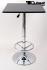 Bistro Table, Black, Footrest, Square Wooden Board, Height-Adjustable-