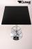 Bistro Table, Black, Footrest, Square Wooden Board, Height-Adjustable-