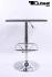 Bistro Table, Black, Footrest, Square Wooden Board, Height-Adjustable-