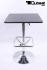 Bistro Table, Black, Footrest, Square Wooden Board, Height-Adjustable-